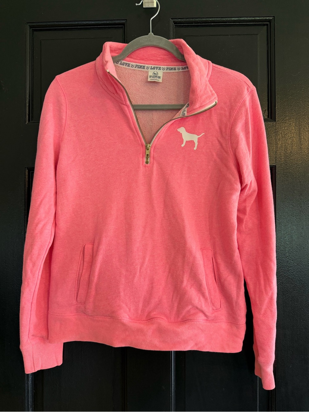 Pink quarter zip pullover